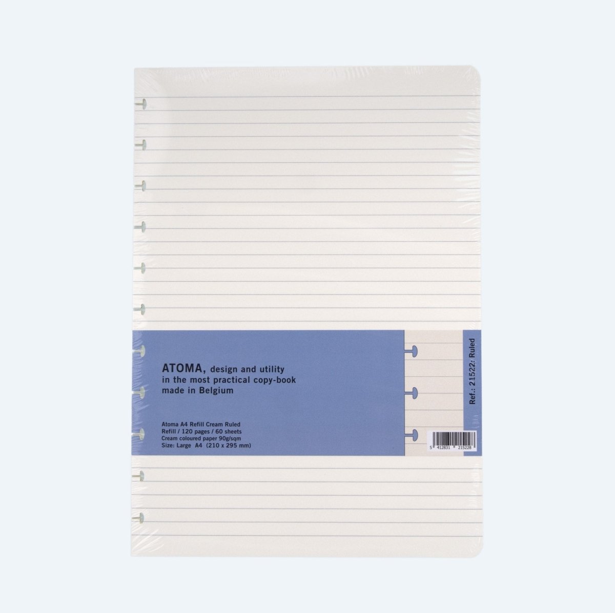 Förpackning med linjerade papper. Refill Atoma Notebook A4 - Linjerad - från Atoma - Tidformera