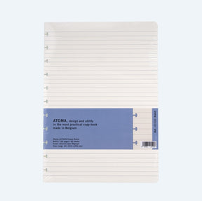 Förpackning med linjerade papper. Refill Atoma Notebook A4 - Linjerad - från Atoma - Tidformera