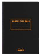 Rhodia Skrivhäfte - Composition book - A5 Svart - Linjerad från Rhodia - Svart skrivhäfte - Tidformera