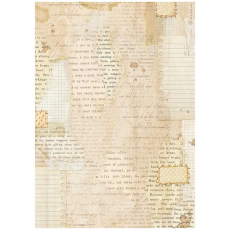 Rice Paper A4 - Cozy Family - Books Scraps - 1 - Stamperia - Tidformera