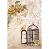 Rice Paper A4 - Golden Harmony - 6 - pack - 2 - Stamperia - Tidformera