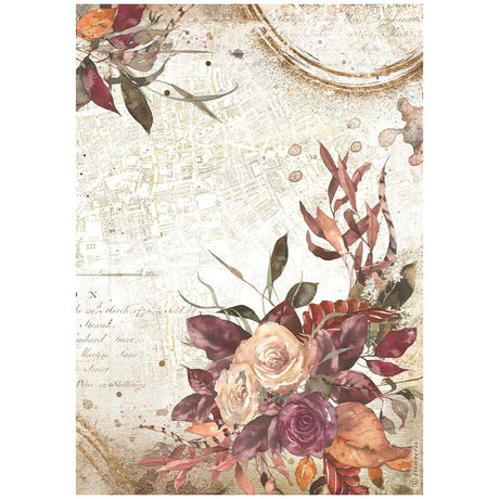 Rice Paper A4 - Our Way - Bouquet - 1 - Stamperia - Tidformera