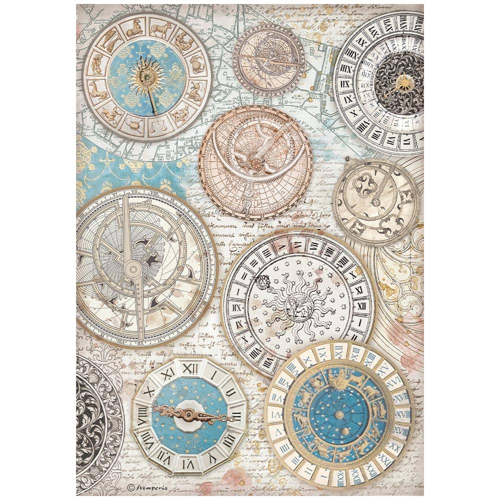 Rice Paper A4 - Venice City of Art - 6 - pack - 3 - Stamperia - Tidformera