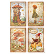 Rice Paper A4 - Whispering Woods - 4 Cards - 1 - Stamperia - Tidformera