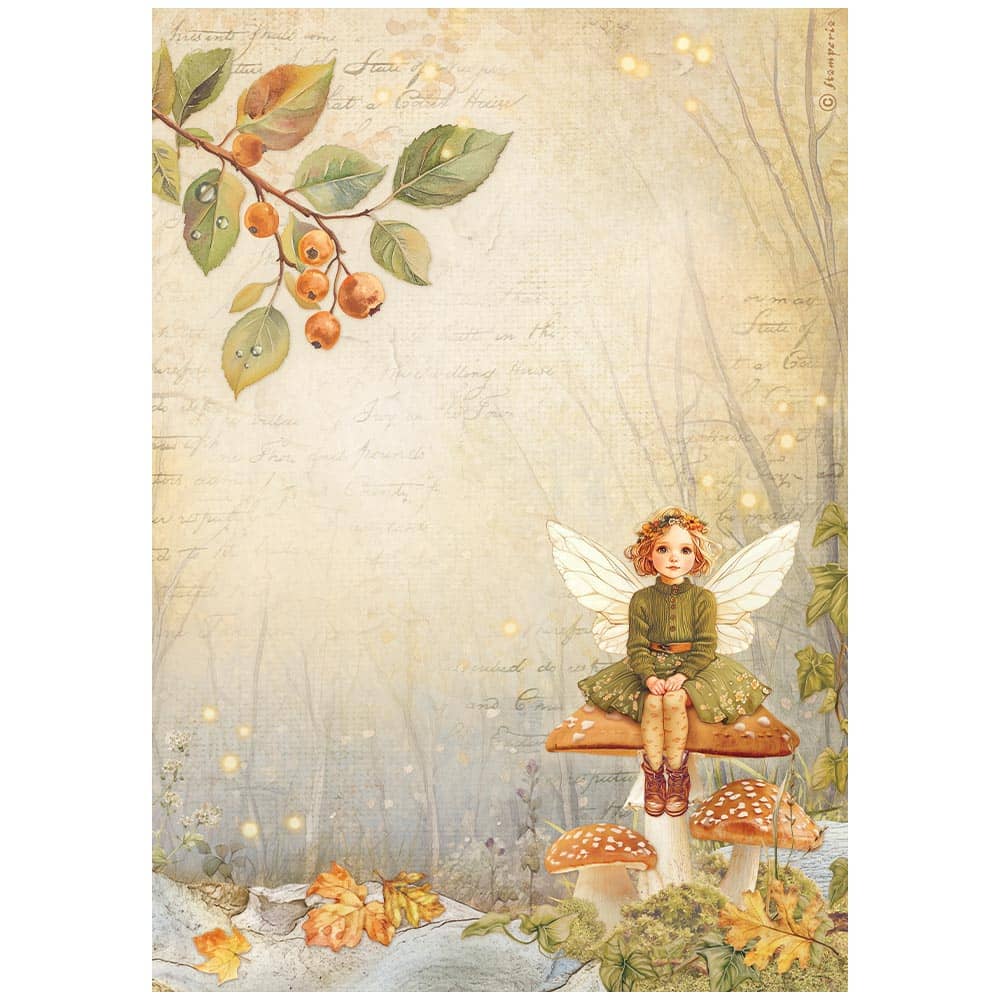 Rice Paper A4 - Whispering Woods - Fairy - 1 - Stamperia - Tidformera