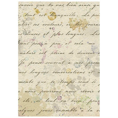 Rice Paper A6 - 8-pack - Backgrounds - Flowers and Poems - 2 - Stamperia - Tidformera
