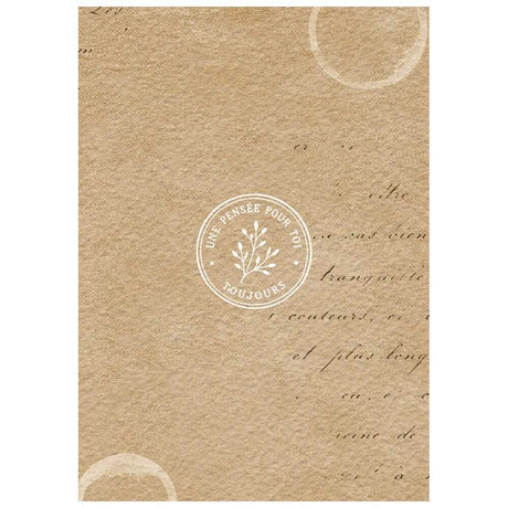 Rice Paper A6 - 8-pack - Backgrounds - Flowers and Poems - 7 - Stamperia - Tidformera