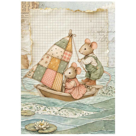 Rice Paper A6 - 8-pack - Cozy Family - 2 - Stamperia - Tidformera