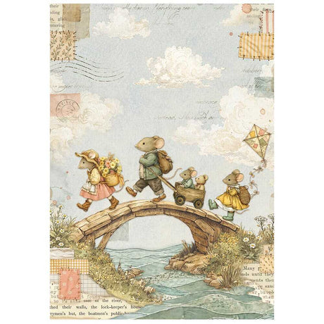 Rice Paper A6 - 8-pack - Cozy Family - 9 - Stamperia - Tidformera