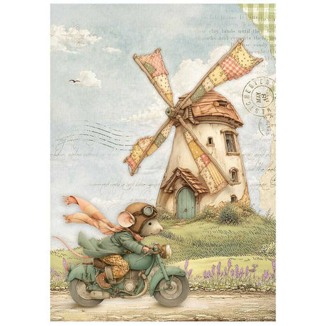 Rice Paper A6 - 8-pack - Cozy Family - 8 - Stamperia - Tidformera