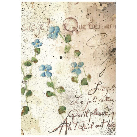 Rice Paper A6 - 8-pack - Flowers and Poems - 2 - Stamperia - Tidformera