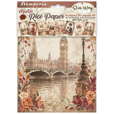 Rice Paper A6 - 8-pack - Our Way - 1 - Stamperia - Tidformera