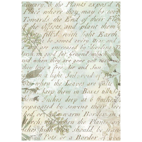 Rice Paper A6 - Herbarium Silvae - Backgrounds - 8 - pack - 8 - Stamperia - Tidformera