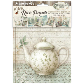 Rice Paper A6 - Herbarium Silvae - Mini - 8 - pack - 1 - Stamperia - Tidformera