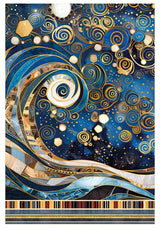 Rice Paper Art set - A4 - 4 - pack - Celestial - 5 - Ciao Bella - Tidformera