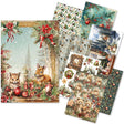 Rice Paper Art set - A5 - 8 - pack - Hot Cocoa & Holly - 1 - Ciao Bella - Tidformera