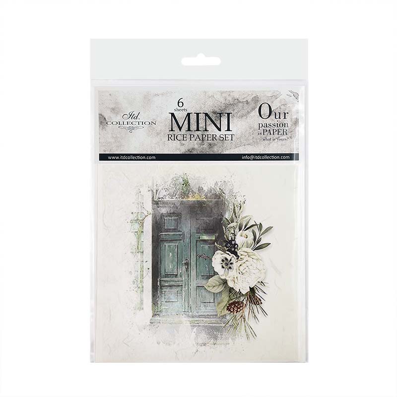 Rice paper Set - 15 x 15 - Doors with flowers - 1 - ITD Collection - Tidformera