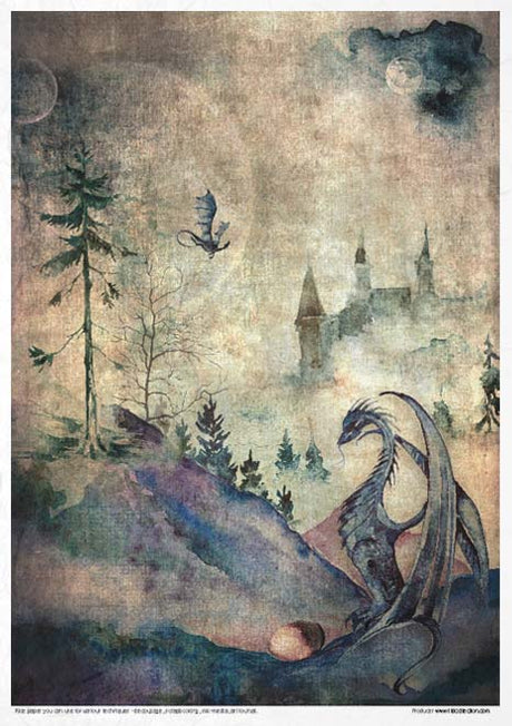 Rice paper set - A4 - An Undiscovered Magical World - 8 - ITD Collection - Tidformera