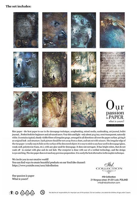 Rice paper set - A4 - An Undiscovered Magical World - 2 - ITD Collection - Tidformera