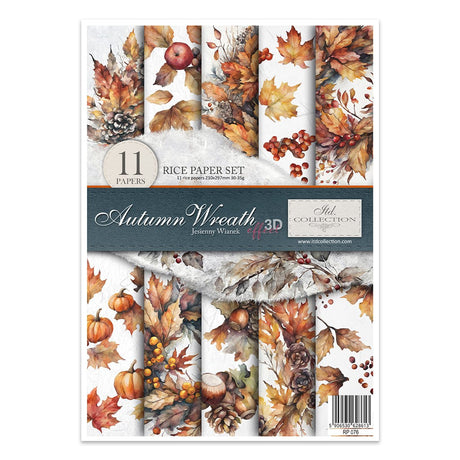 Rice paper set - A4 - Autumn Wreath - 1 - ITD Collection - Tidformera