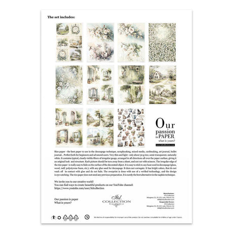 Rice paper set - A4 - Cottage in the Country - 2 - ITD Collection - Tidformera