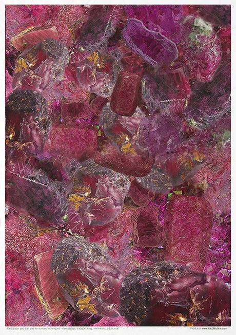 Rice paper set - A4 - Gemstones - 5 - ITD Collection - Tidformera