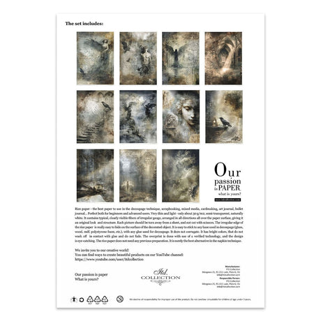 Rice paper set - A4 - Light & Shadow - 4 - ITD Collection - Tidformera