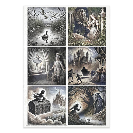 Rice paper set - A4 - Lost in a fairy tale - 13 - ITD Collection - Tidformera