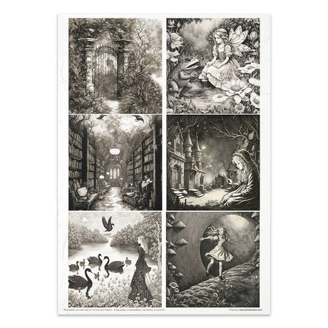 Rice paper set - A4 - Lost in a fairy tale - 9 - ITD Collection - Tidformera