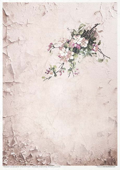 Rice paper set - A4 - Rosy Summertime - 10 - ITD Collection - Tidformera