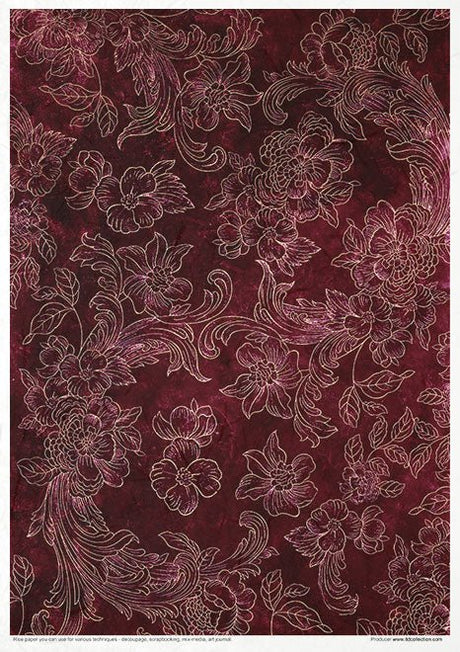 Rice paper set - A4 - Vintage Tapestry - 6 - ITD Collection - Tidformera