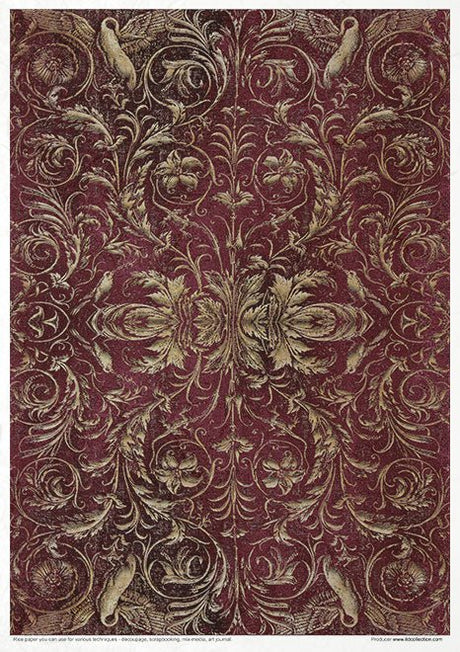 Rice paper set - A4 - Vintage Tapestry - 10 - ITD Collection - Tidformera