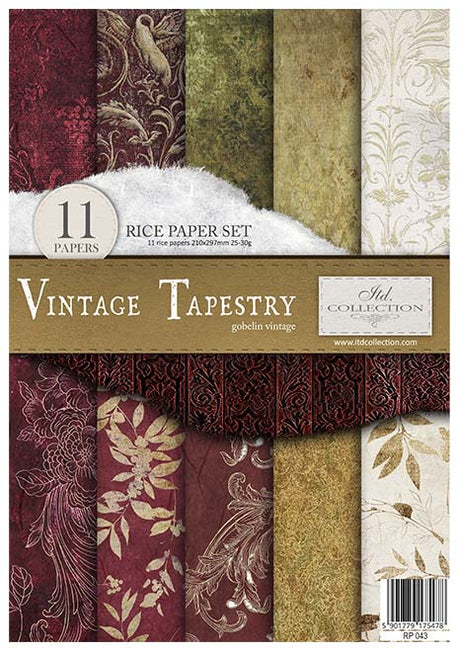 Rice paper set - A4 - Vintage Tapestry - 1 - ITD Collection - Tidformera