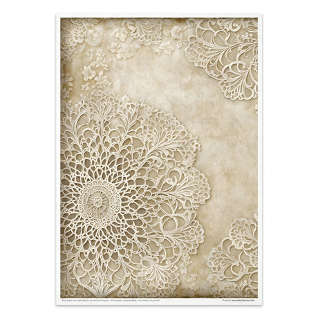 Rice paper set - A4 - Wood & Lace - 14 - ITD Collection - Tidformera