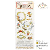 Rub - on - Create Happiness - Christmas garlands - 1 - Stamperia - Tidformera