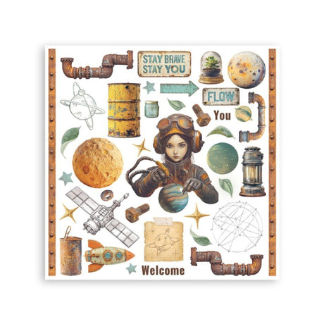 Rub - On Kit 15,5 x 15,5 cm - A New Beginning - 2 - Stamperia - Tidformera