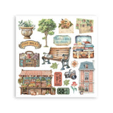 Rub - On Kit 15,5 x 15,5 cm - Art of Travelling - 5 - Stamperia - Tidformera