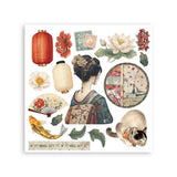 Rub-On Kit 15,5 x 15,5 cm - Oriental garden - 3 - Stamperia - Tidformera
