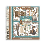 Rub-On Kit 15,5 x 15,5 cm - Symphony - 1 - Stamperia - Tidformera