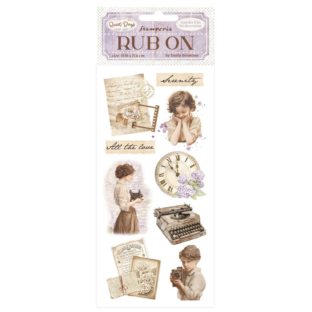 Rub - on - Quiet Days - Vintage Treasures - 1 - Stamperia - Tidformera