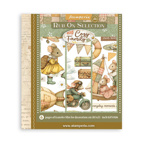 Rub-On Selection 20,5 x 23 cm - Cozy Family - 1 - Stamperia - Tidformera