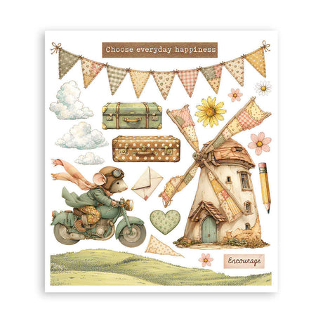Rub-On Selection 20,5 x 23 cm - Cozy Family - 2 - Stamperia - Tidformera