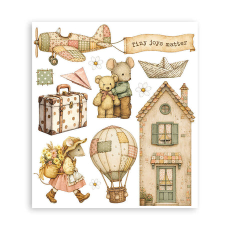Rub-On Selection 20,5 x 23 cm - Cozy Family - 3 - Stamperia - Tidformera