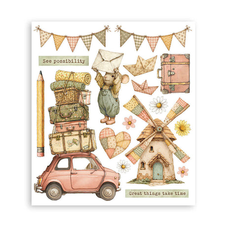 Rub-On Selection 20,5 x 23 cm - Cozy Family - 5 - Stamperia - Tidformera