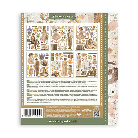 Rub-On Selection 20,5 x 23 cm - Flowers and Poems - 8 - Stamperia - Tidformera