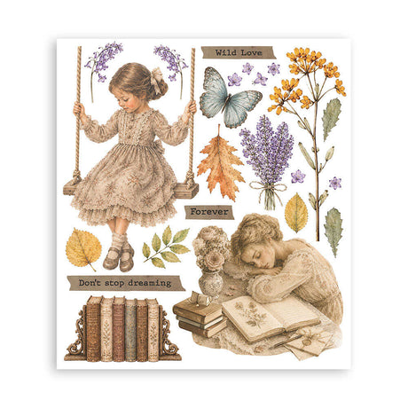 Rub-On Selection 20,5 x 23 cm - Flowers and Poems - 4 - Stamperia - Tidformera