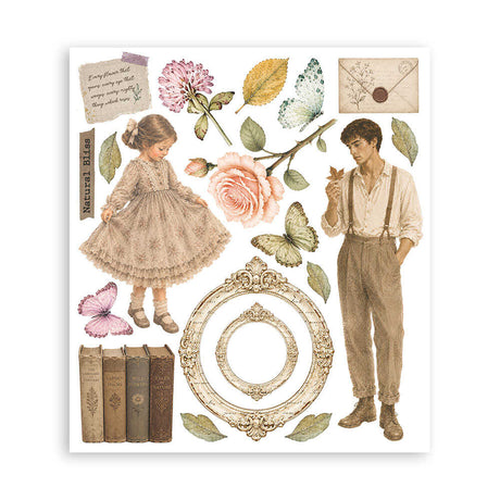 Rub-On Selection 20,5 x 23 cm - Flowers and Poems - 3 - Stamperia - Tidformera