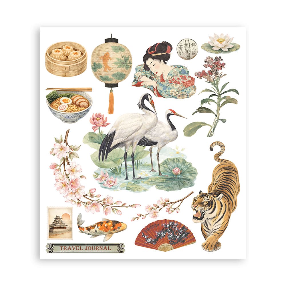 Rub-On Selection 20,5 x 23 cm - Oriental garden - 5 - Stamperia - Tidformera