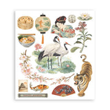 Rub-On Selection 20,5 x 23 cm - Oriental garden - 5 - Stamperia - Tidformera