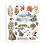 Rub-On Selection 20,5 x 23 cm - Oriental garden - 2 - Stamperia - Tidformera